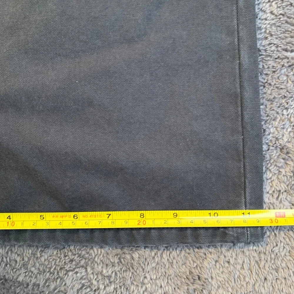 Von Dutch Mens Wide Leg Skate Pants Grey Canvas Baggy Logo Y2K New 36x31